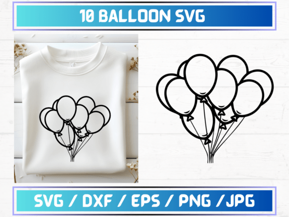 10 Balloon SVG Files for Modern Graphics