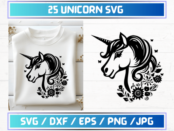 25 Unicorn SVG Files