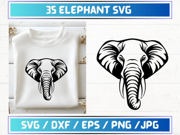 35 Elephant SVG Files for Crafters and Graphic Templates