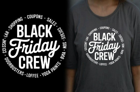 Black Friday Crew T-shirt Design: Graphics for Local Branding