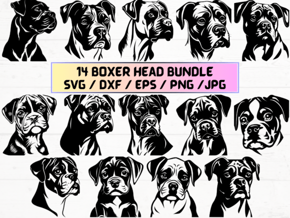 Boxer Head Laser Engraving Cut Files for Crafts and Graphics