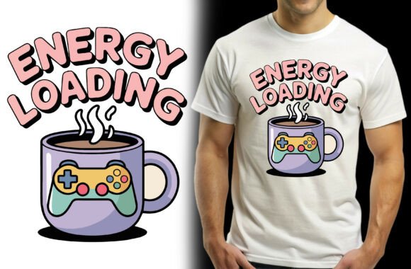 Energy Loading Gaming Graphics for T-Shirt Designs