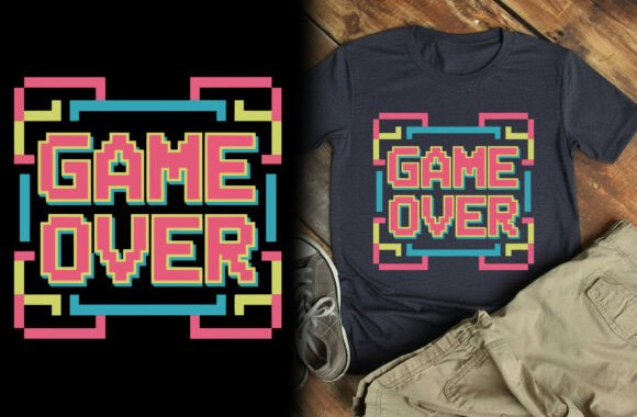 Game Over T-Shirt Design – Vector Graphics