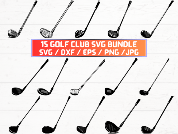 Golf Club Graphics for Crafts