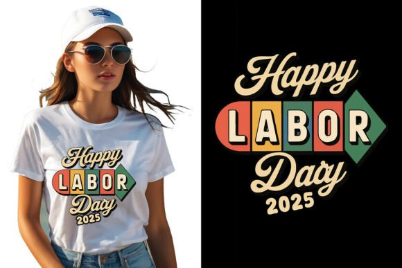 Happy Labor Day 2025 Graphics for T-Shirt Designs