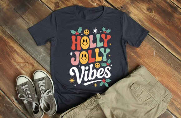Holly Jolly Vibes Graphics for T-Shirt Designs