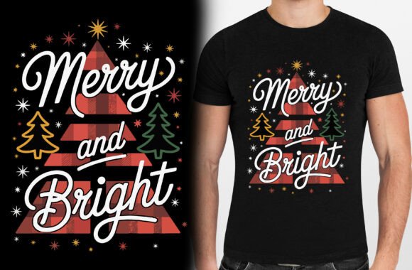 Merry and Bright Essential T-Shirt Graphics