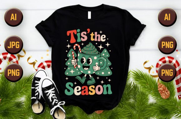Tis the Season Christmas T-Shirt Design